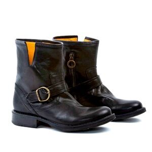 Fiorentini + Baker black Eli Moto Boots, size 38 EU